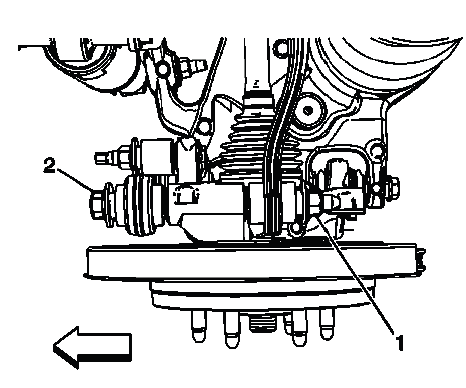 Upper control arm bolt and nut installed at rear suspension connection