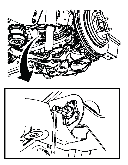 Wrench holding adjuster cam bolt during final nut tightening