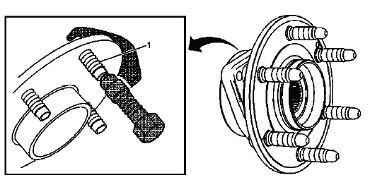 Rear wheel stud location on hub flange