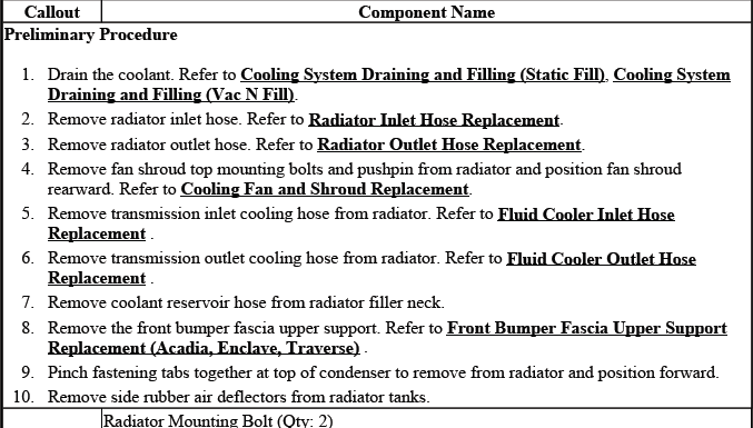 Radiator replacement service reference image