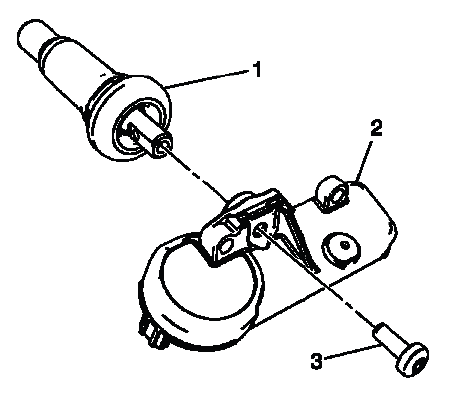 TPMS sensor assembled to snap-in valve stem with TORX screw
