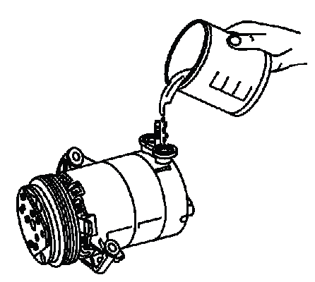 Buick Enclave compressor oil measurement for A/C replacement