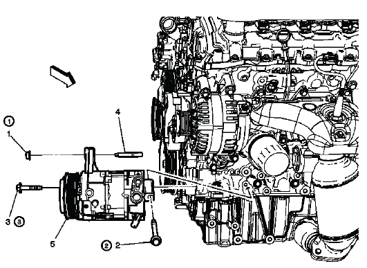 A/C compressor location and component view for HVAC repair
