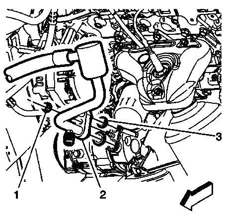 Compressor hose nut and compressor fitting location for A/C service