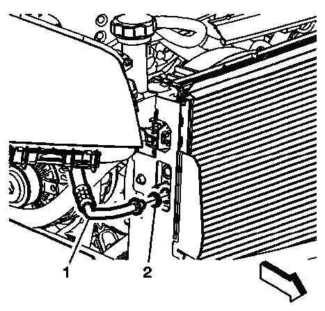 Refrigerant heat exchanger and sealing washer at condenser connection