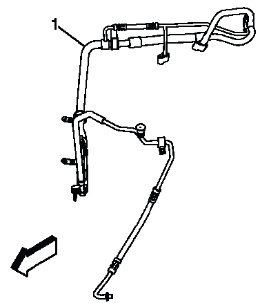 Buick Enclave A/C refrigerant heat exchanger removed from vehicle