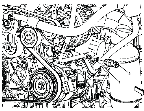 Buick Enclave A/C refrigerant pressure sensor location