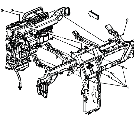 Buick Enclave HVAC module assembly identification for air conditioning and heater service