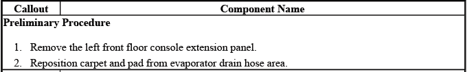 Buick Enclave evaporator drain hose replacement reference