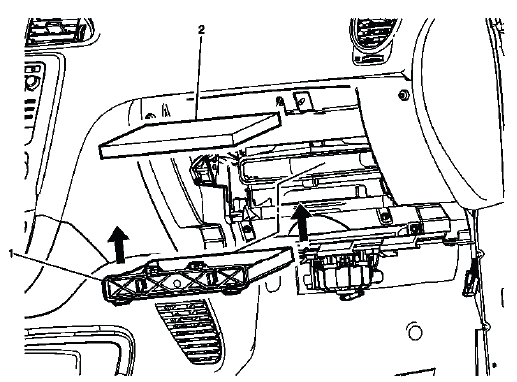 Passenger compartment air filter housing location and service access