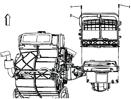 Air distributor case and air inlet assembly location