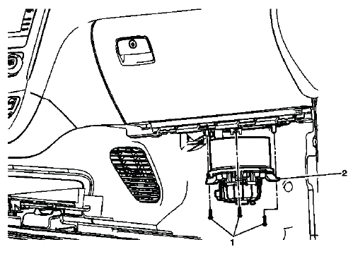 HVAC blower motor location and mounting view