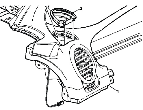 Buick Enclave left side window defogger outlet grille location