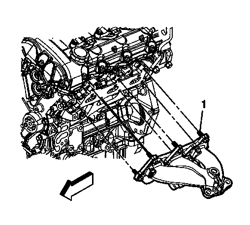 Left side exhaust manifold bolt positioning during installation