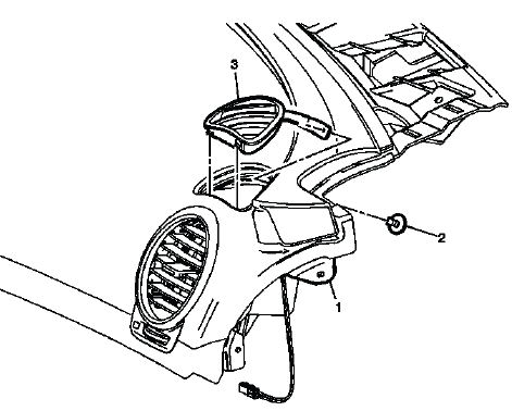 Buick Enclave right side window defogger outlet grille position