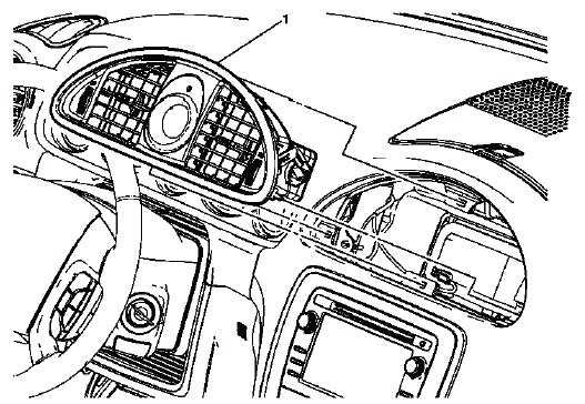 Buick Enclave instrument panel outer air outlet bezel location