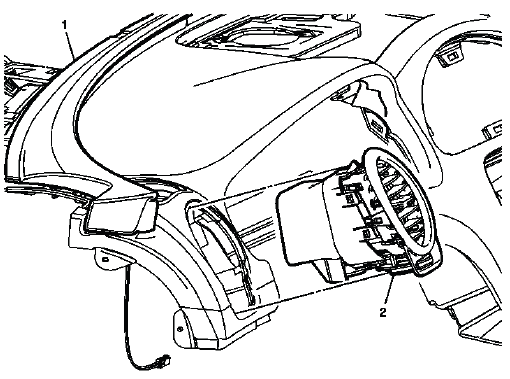 Buick Enclave left side instrument panel outer air outlet location