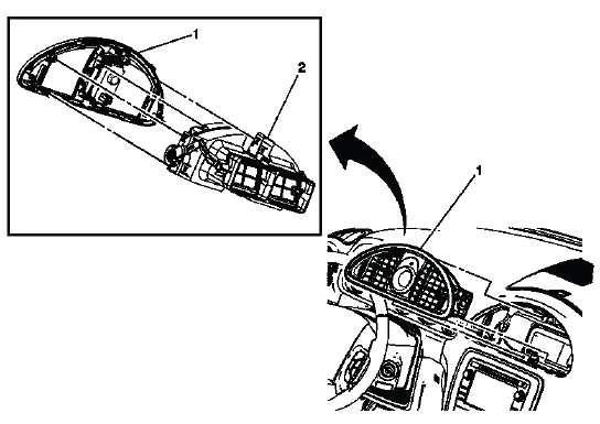Buick Enclave instrument panel center air outlet location
