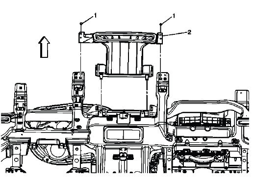 Windshield defroster duct identification for dashboard HVAC service