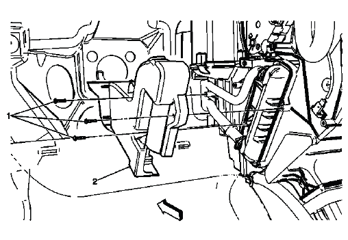 Heater core cover location in HVAC module assembly