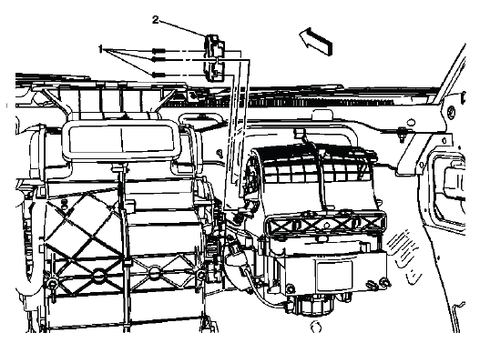 Buick Enclave air inlet valve actuator location