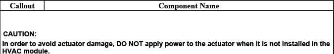 Mode actuator removal procedure reference
