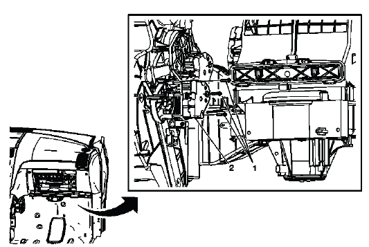 Buick Enclave right side air temperature actuator location