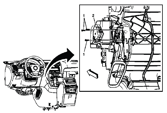 Left side air temperature actuator location