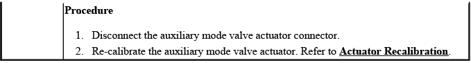 Rear auxiliary mode door actuator connector detail