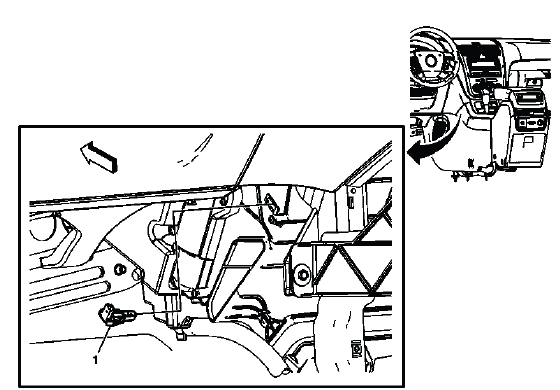 Lower left duct air temperature sensor service view