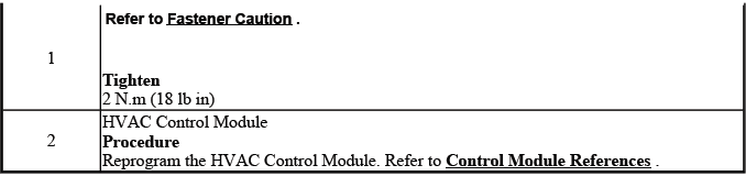 HVAC control module connector and mounting details for manual climate system