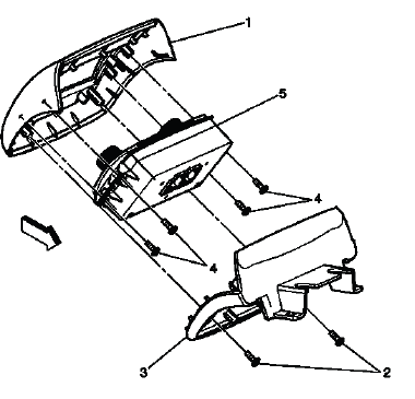 Auxiliary heater and air conditioning control module location view