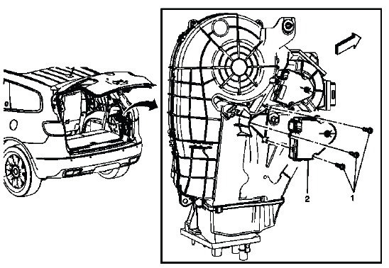 Buick Enclave auxiliary temperature valve actuator identification