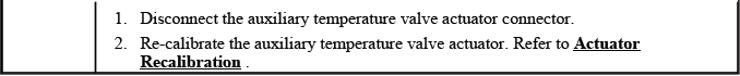 Rear HVAC temperature actuator mounting and connector details