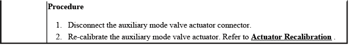 Rear HVAC auxiliary mode actuator connector and installation details