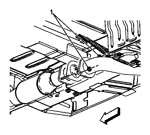 Buick Enclave catalytic converter to muffler pipe nut installation for NEA NED or N10 exhaust