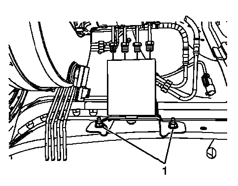 BPMV bracket nuts identification for ABS modulator removal