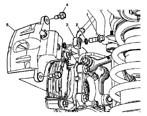 Rear brake caliper identification and replacement view