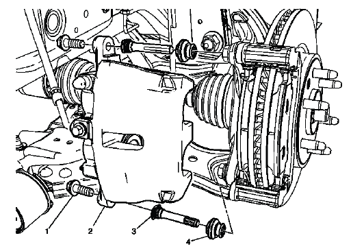 Front disc brake caliper hardware guide pins boots and clips