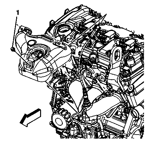 Buick Enclave left side exhaust manifold heat shield bolt locations