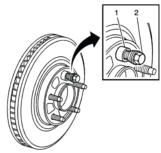 Conical brake rotor washer and lug nut used for LRO correction