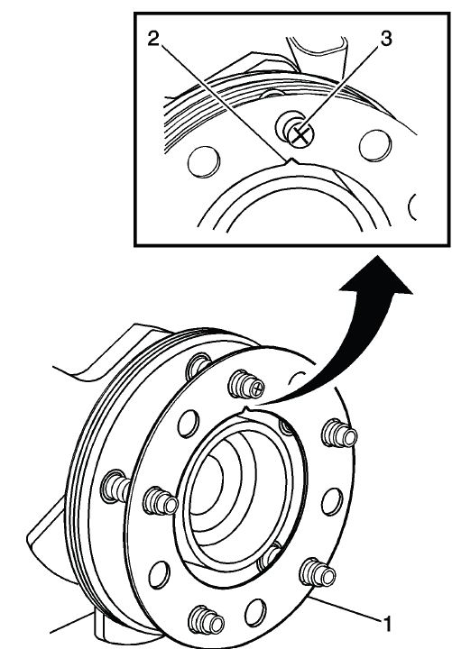 Buick Enclave brake rotor correction plate high spot mark and V-shaped notch