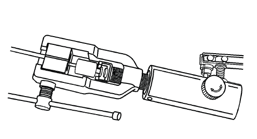 Rotating brake pipe flaring tool body against die cage during flare setup