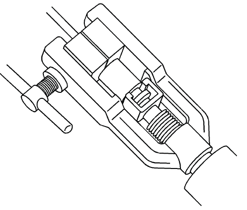 Brake pipe forming mandrel bottomed against clamping dies using hydraulic flaring tool