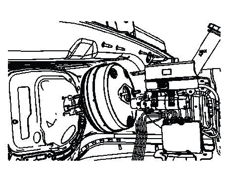 Buick Enclave vacuum brake booster removal from dash panel mounting area