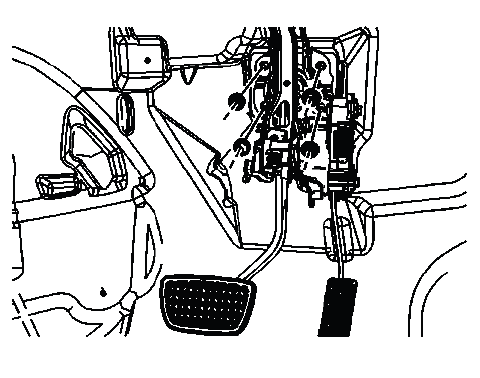 Buick Enclave vacuum brake booster mounting nuts installed from interior side