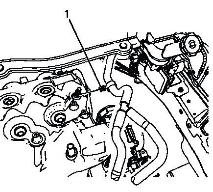 Vacuum hose routing clip attached to intake manifold ball stud