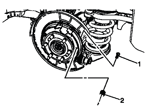 Rear park brake shoe hold down spring pin and retaining cup