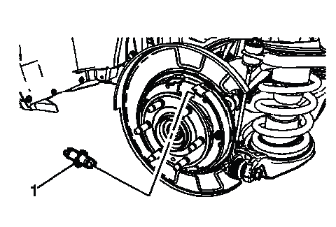 Buick Enclave park brake shoe adjuster installed between shoes