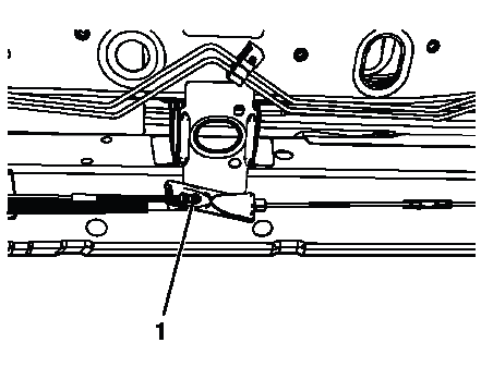 Parking brake cable locknut at equalizer